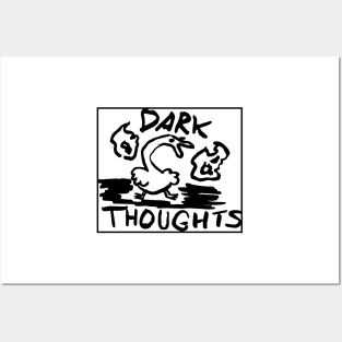 Dark Thoughts BW Posters and Art